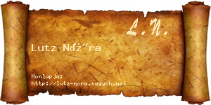 Lutz Nóra névjegykártya
