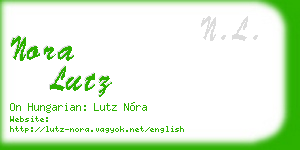 nora lutz business card
