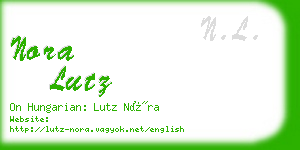 nora lutz business card